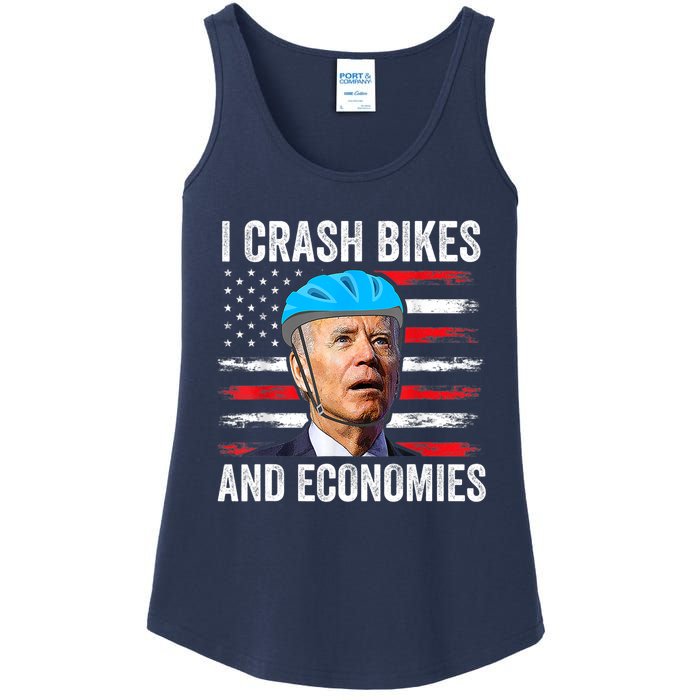 Biden Bicycle I Crash Bikes And Economies Ladies Essential Tank