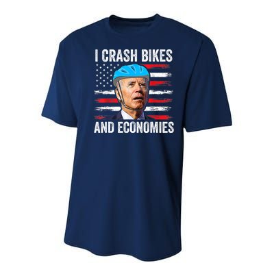 Biden Bicycle I Crash Bikes And Economies Youth Performance Sprint T-Shirt