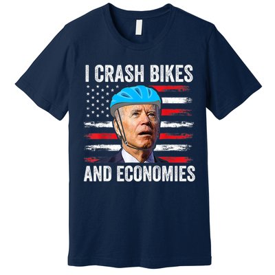 Biden Bicycle I Crash Bikes And Economies Premium T-Shirt