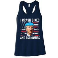 Biden Bicycle I Crash Bikes And Economies Women's Racerback Tank