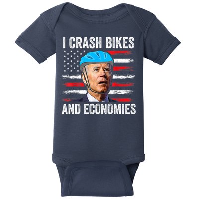 Biden Bicycle I Crash Bikes And Economies Baby Bodysuit