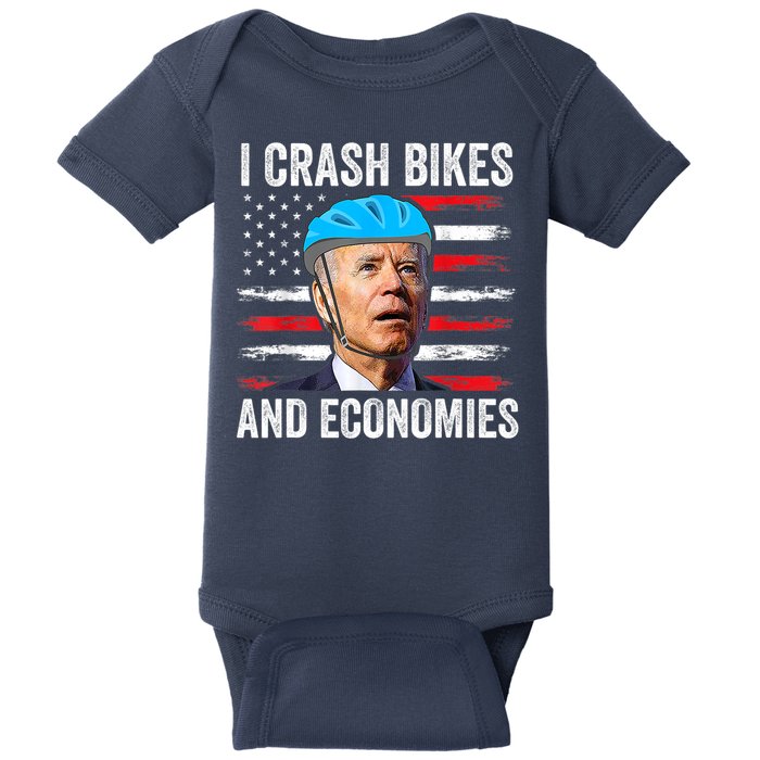 Biden Bicycle I Crash Bikes And Economies Baby Bodysuit