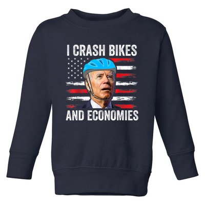 Biden Bicycle I Crash Bikes And Economies Toddler Sweatshirt