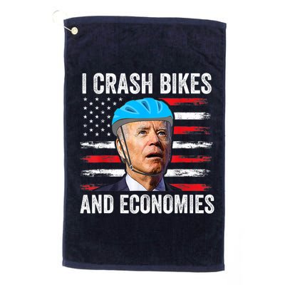 Biden Bicycle I Crash Bikes And Economies Platinum Collection Golf Towel