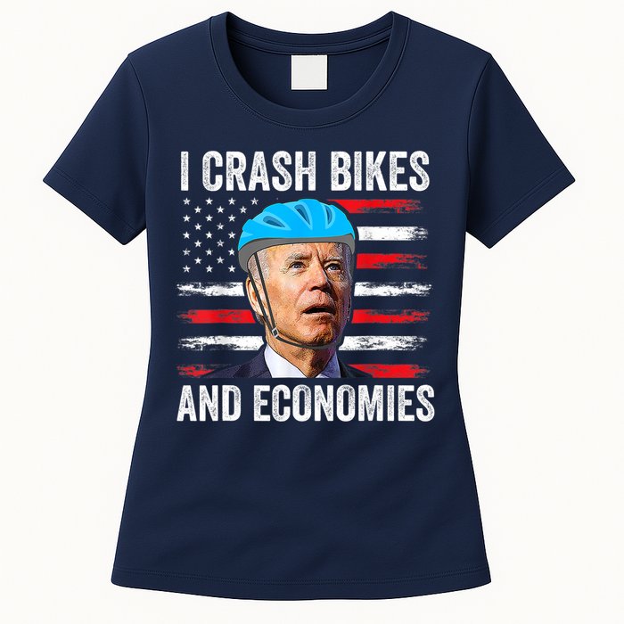 Biden Bicycle I Crash Bikes And Economies Womens T-Shirt