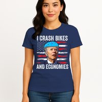 Biden Bicycle I Crash Bikes And Economies Womens T-Shirt