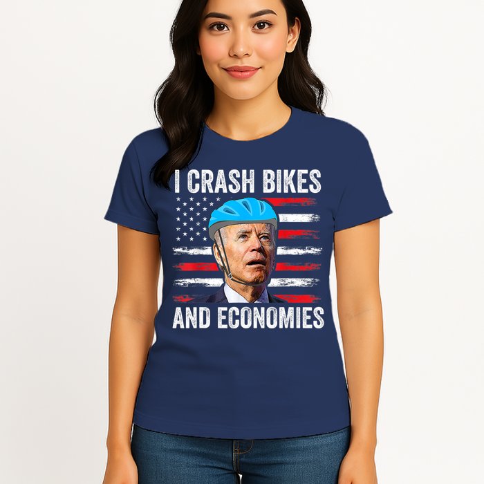 Biden Bicycle I Crash Bikes And Economies Womens T-Shirt