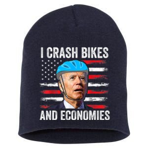 Biden Bicycle I Crash Bikes And Economies Short Acrylic Beanie