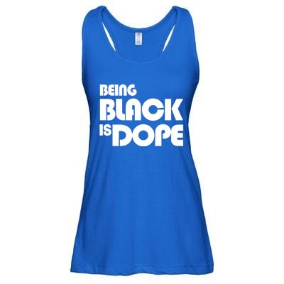 Being Black Is Dope Modern Style Great Gift Ladies Essential Flowy Tank