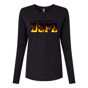 Being Black Is Dope Gift Womens Cotton Relaxed Long Sleeve T-Shirt