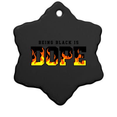 Being Black Is Dope Gift Ceramic Star Ornament