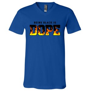 Being Black Is Dope Gift V-Neck T-Shirt