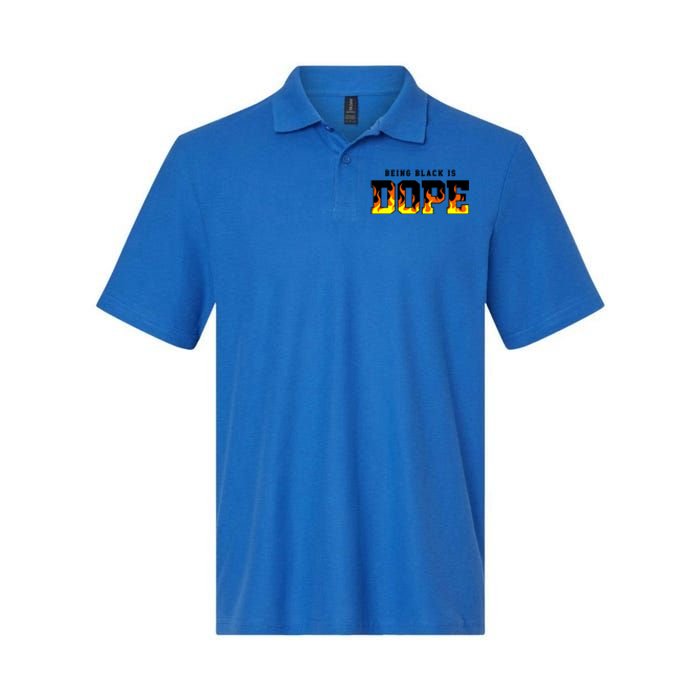 Being Black Is Dope Gift Softstyle Adult Sport Polo