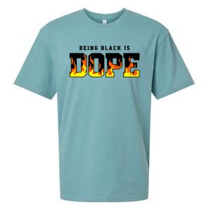 Being Black Is Dope Gift Sueded Cloud Jersey T-Shirt