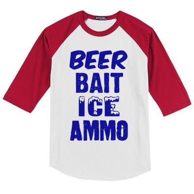 Beer Bait Ice Ammo Kids Colorblock Raglan Jersey