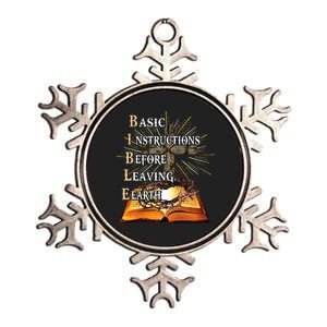 Bible Basic Instructions Before Leaving Earth Christian Metallic Star Ornament