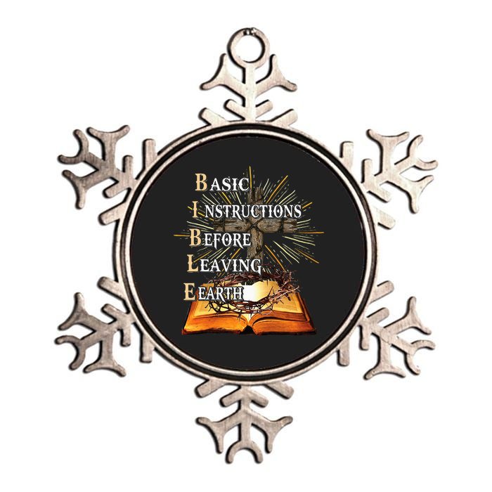 Bible Basic Instructions Before Leaving Earth Christian Metallic Star Ornament