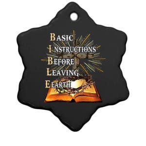 Bible Basic Instructions Before Leaving Earth Christian Ceramic Star Ornament