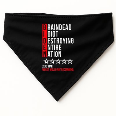 Biden Braindead Idiot Destroying Entire Nation USA-Made Doggie Bandana
