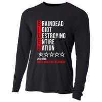 Biden Braindead Idiot Destroying Entire Nation Cooling Performance Long Sleeve Crew