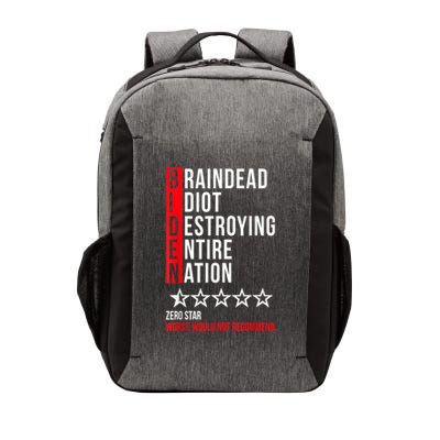 Biden Braindead Idiot Destroying Entire Nation Vector Backpack