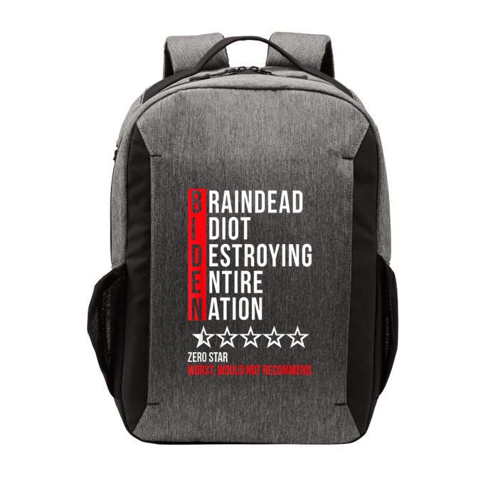 Biden Braindead Idiot Destroying Entire Nation Vector Backpack