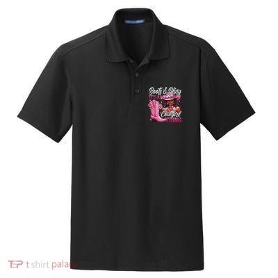 Boots & Bling Its A Cowgirl Thing Pi.nk Black Cowgirl Melanin Dry Zone Grid Polo