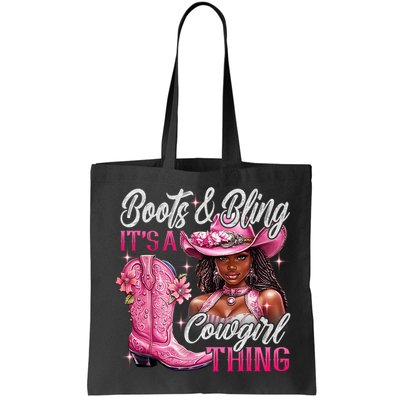 Boots & Bling Its A Cowgirl Thing Pi.nk Black Cowgirl Melanin Bag