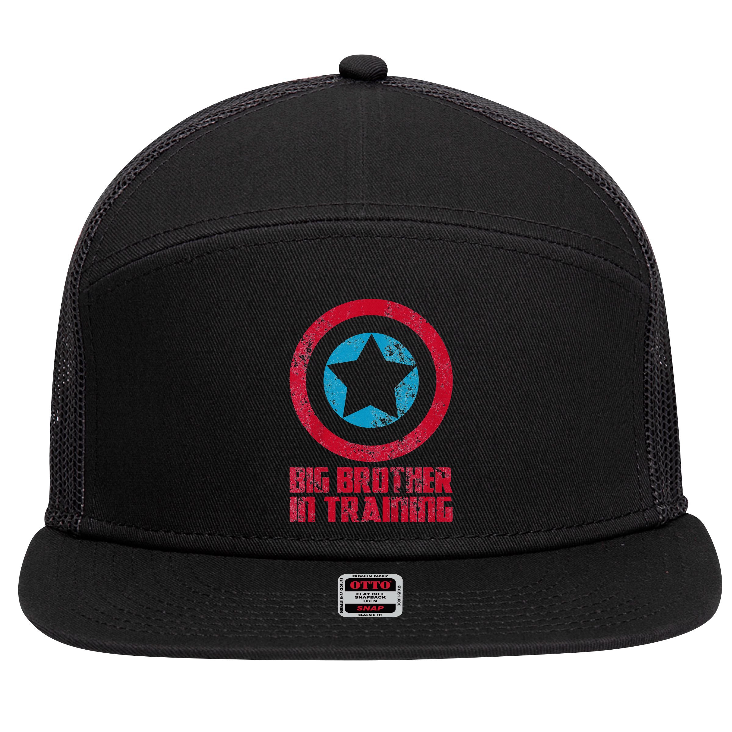 Big Brother In Training Big Bro Superhero 7 Panel Mesh Trucker Snapback Hat