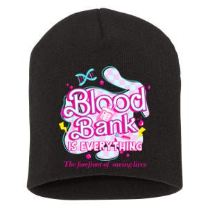 Blood Bank Is Everything Pink Retro Lab Week 2024 Med Tech Short Acrylic Beanie