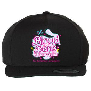 Blood Bank Is Everything Pink Retro Lab Week 2024 Med Tech Wool Snapback Cap