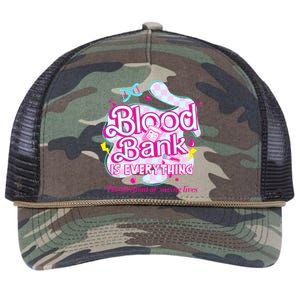 Blood Bank Is Everything Pink Retro Lab Week 2024 Med Tech Retro Rope Trucker Hat Cap