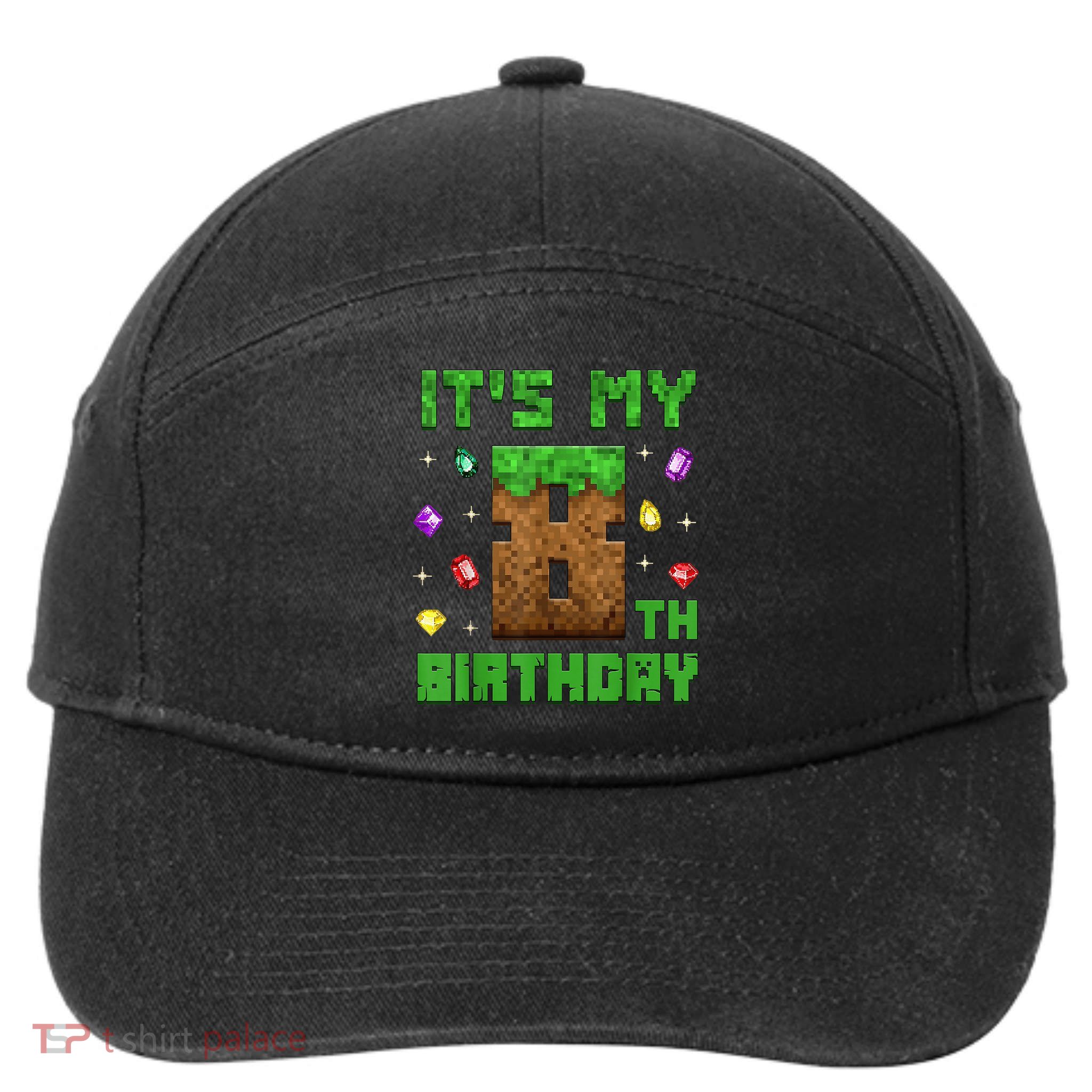 Birthday Boy It'S My 8th Birthday Gamer Pixel Number 7-Panel Snapback Hat
