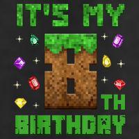 Birthday Boy It'S My 8th Birthday Gamer Pixel Number Adult Drive Performance Visor
