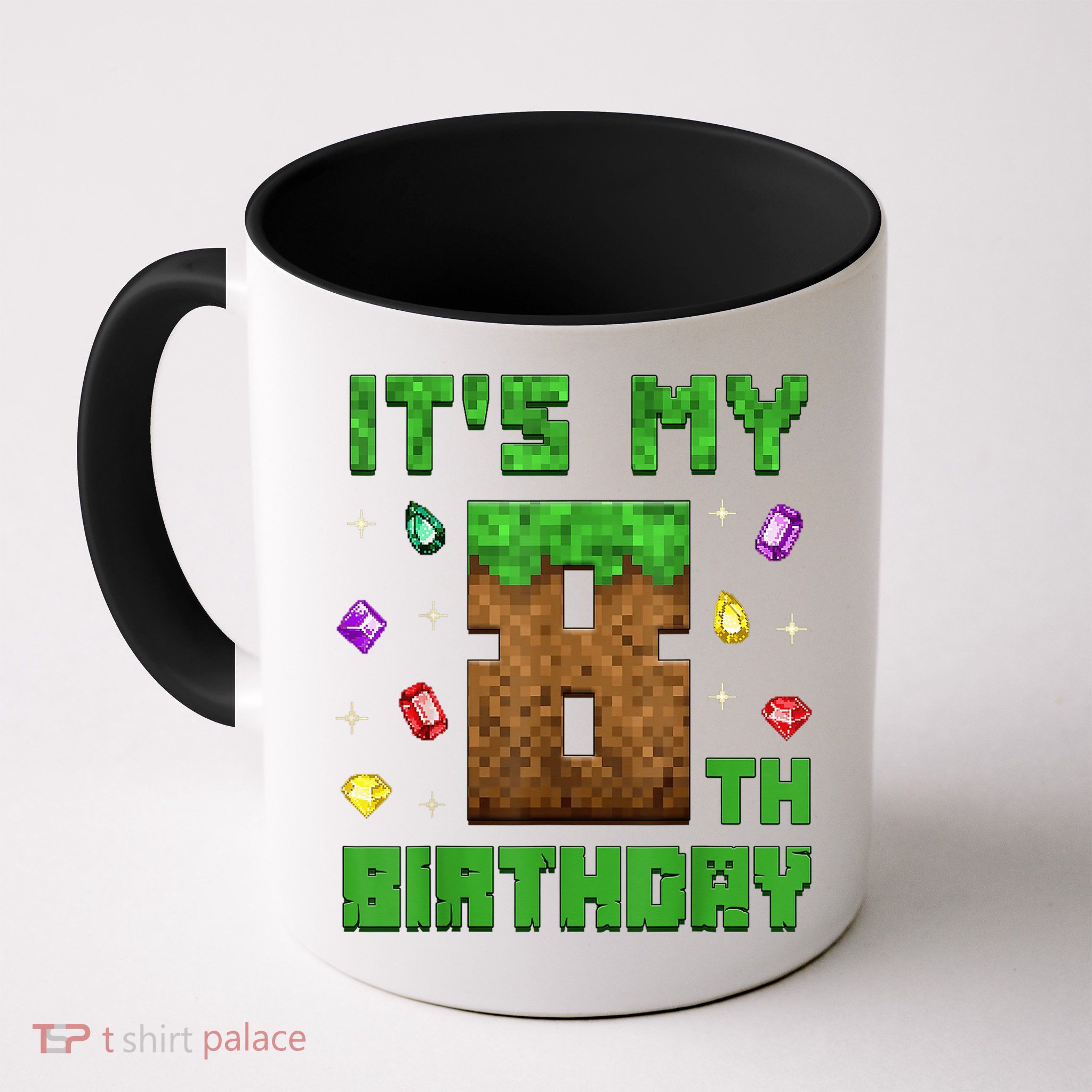 Birthday Boy It'S My 8th Birthday Gamer Pixel Number Mug