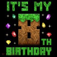 Birthday Boy It'S My 8th Birthday Gamer Pixel Number Wool Snapback Cap