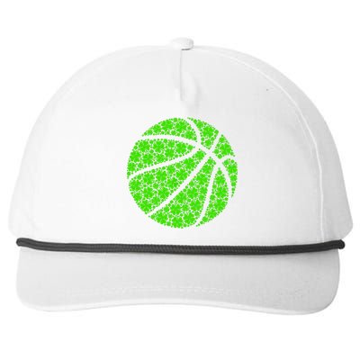 Basketball ball Irish Shamrock Lucky Clover St Patrick's Day Snapback Five-Panel Rope Hat