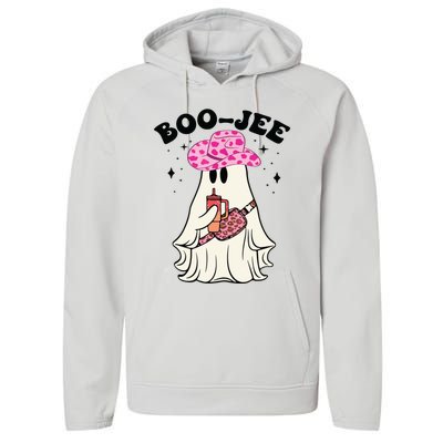 Boujee Boo Jee Spooky Ghost Halloween Leopard Costumes Performance Fleece Hoodie