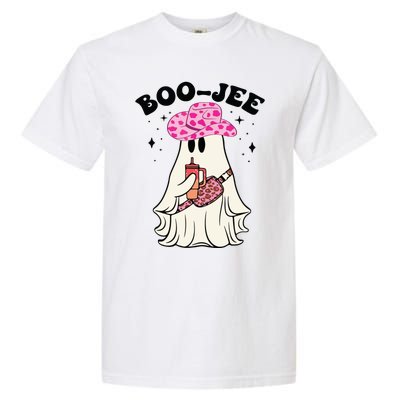 Boujee Boo Jee Spooky Ghost Halloween Leopard Costumes Garment-Dyed Heavyweight T-Shirt