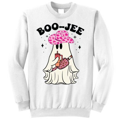 Boujee Boo Jee Spooky Ghost Halloween Leopard Costumes Sweatshirt