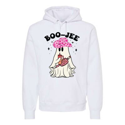 Boujee Boo Jee Spooky Ghost Halloween Leopard Costumes Premium Hoodie