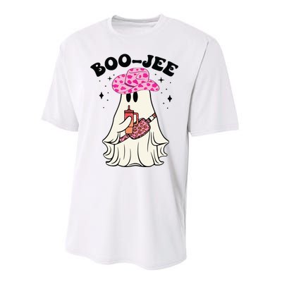 Boujee Boo Jee Spooky Ghost Halloween Leopard Costumes Performance Sprint T-Shirt