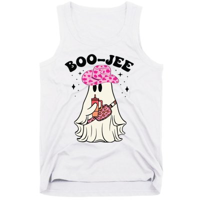 Boujee Boo Jee Spooky Ghost Halloween Leopard Costumes Tank Top