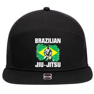 Bjj Brazilian Jiu Jitsu 7 Panel Mesh Trucker Snapback Hat