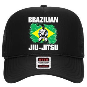 Bjj Brazilian Jiu Jitsu High Crown Mesh Back Trucker Hat