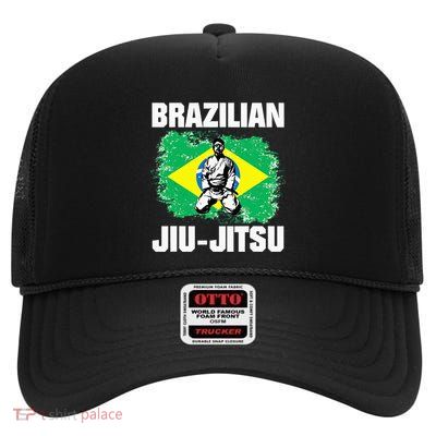 Bjj Brazilian Jiu Jitsu High Crown Mesh Back Trucker Hat