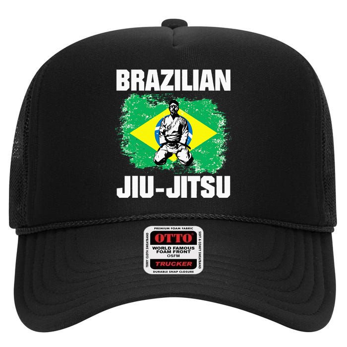 Bjj Brazilian Jiu Jitsu High Crown Mesh Back Trucker Hat