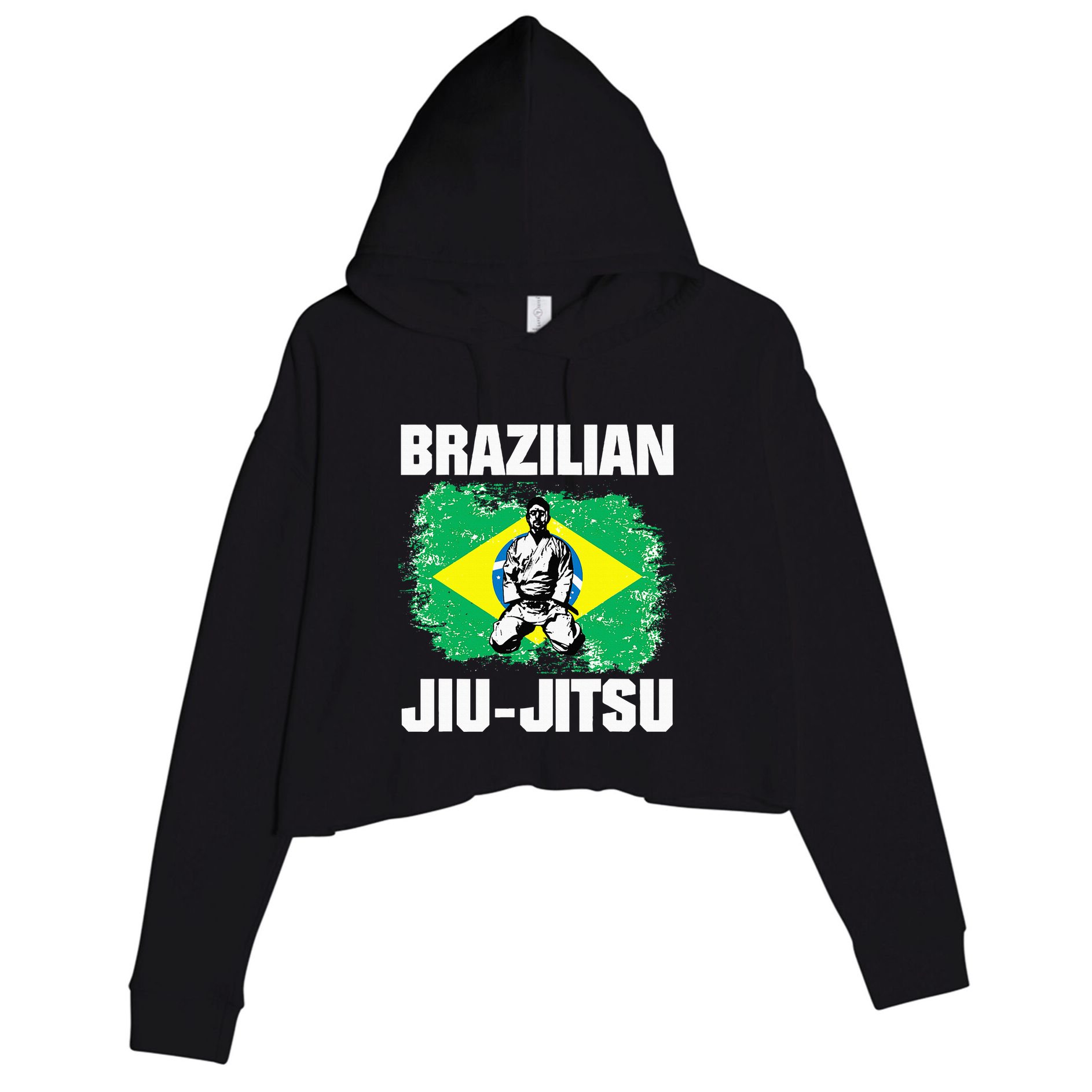 Bjj Brazilian Jiu Jitsu Crop Fleece Hoodie