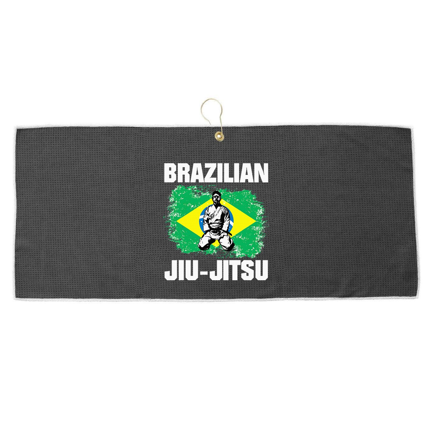 Bjj Brazilian Jiu Jitsu Large Microfiber Waffle Golf Towel