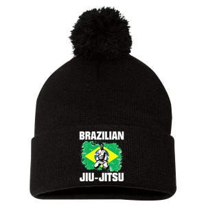 Bjj Brazilian Jiu Jitsu Pom Pom 12in Knit Beanie